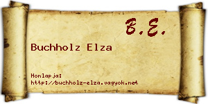 Buchholz Elza névjegykártya